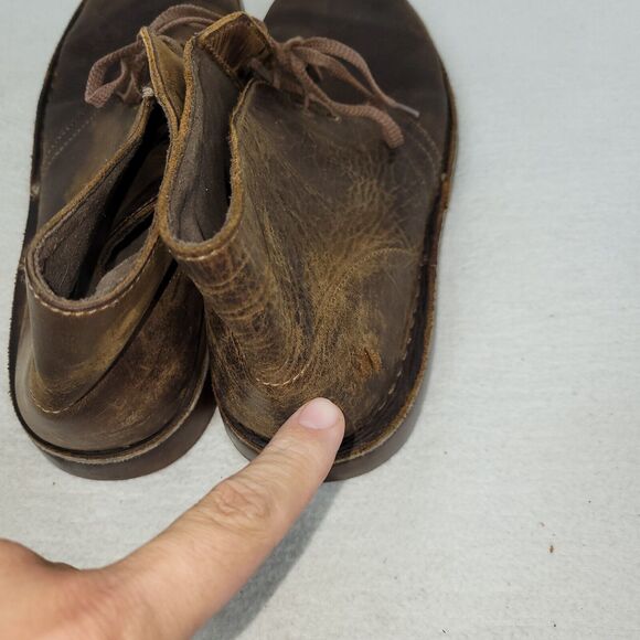 Clarks Mens Shoes Size 10M Brown Comfort Walking Desert Chukka Boots Leather - Picture 6 of 16